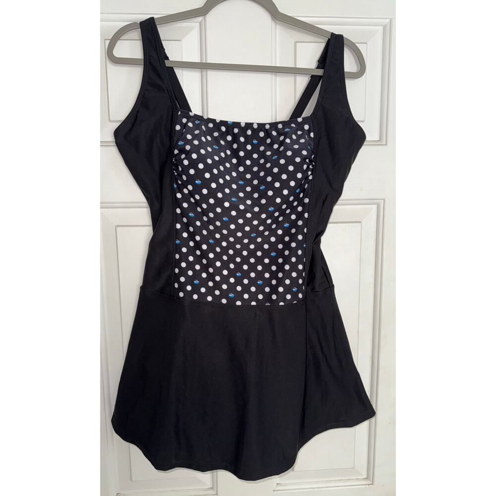 Aquamore Chlorine Resistant Skater Swimdress One Piece Swimsuit - size 14 - SW5 - Picture 3 of 12